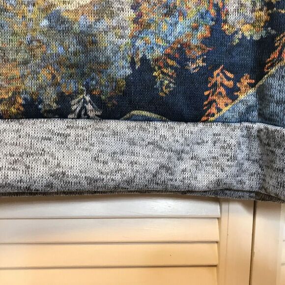 MissLook Womens Size M Hooded Pullover Jacket‎ Woodland Mountain Print Outdoors - Picture 6 of 10